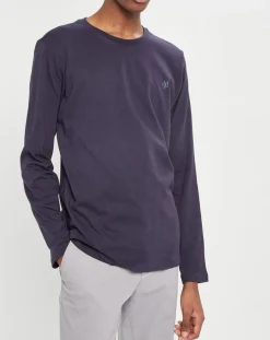 T-Shirt Uni Coton Organic bleu marine-Marc O'Polo Discount