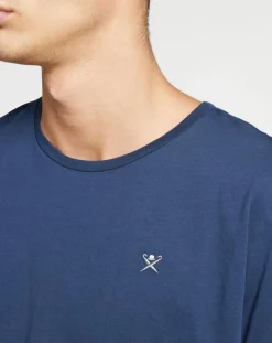 Homme Hackett London T-Shirts^T-Shirt Uni Logo bleu foncé