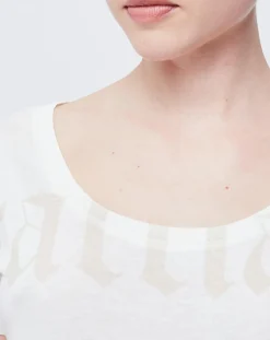 Femme John Galliano T-Shirts^T-Shirt/Tunique à motifs blanc cassé