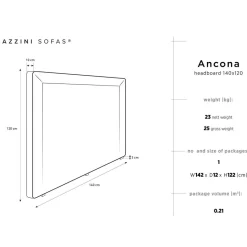 Tête de lit Ancona crème - 160x120 cm-Mazzini Sofas Outlet