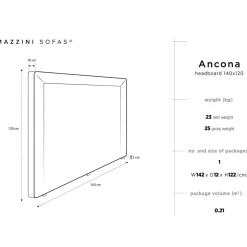 Tête de lit Ancona gris foncé - 160x120 cm-Mazzini Sofas Clearance