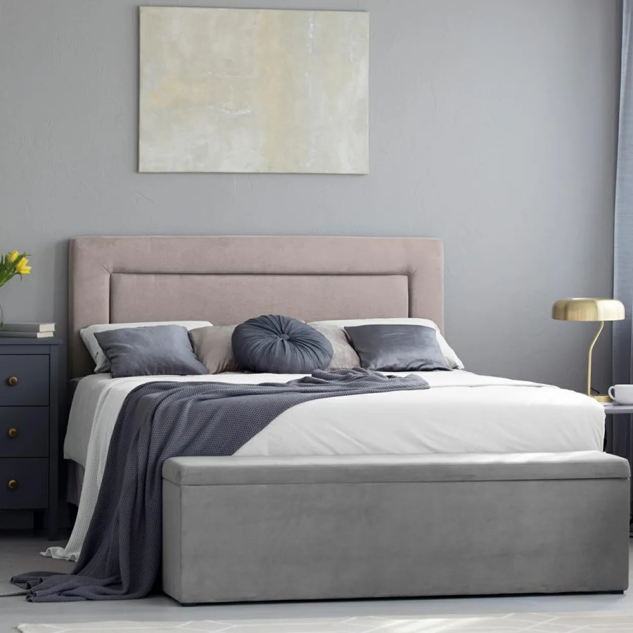 Mazzini Sofas Têtes De Lit^Tête de lit Ancona rose clair - 200x120 cm