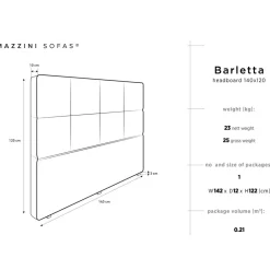 Tête de lit Barletta crème - 160x120 cm-Mazzini Sofas Discount
