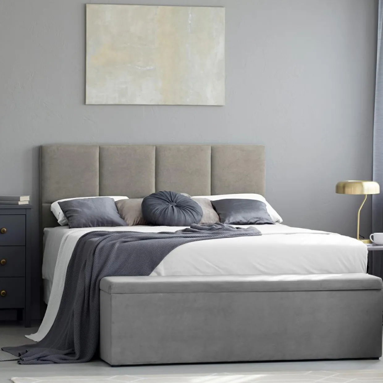 Mazzini Sofas Têtes De Lit^Tête de lit Barletta crème - 140x120 cm