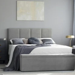Mazzini Sofas Têtes De Lit^Tête de lit Barletta gris clair - 140x120 cm
