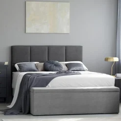 Mazzini Sofas Têtes De Lit^Tête de lit Barletta gris foncé - 140x120 cm