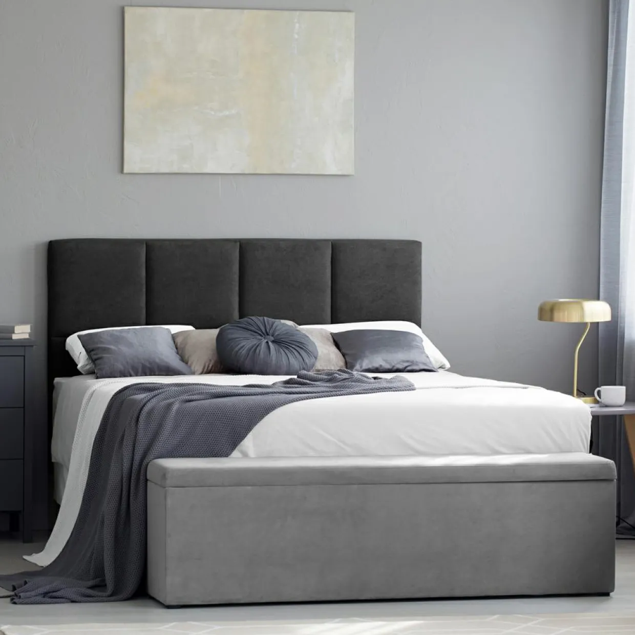 Tête de lit Barletta noire - 160x120 cm-Mazzini Sofas Outlet