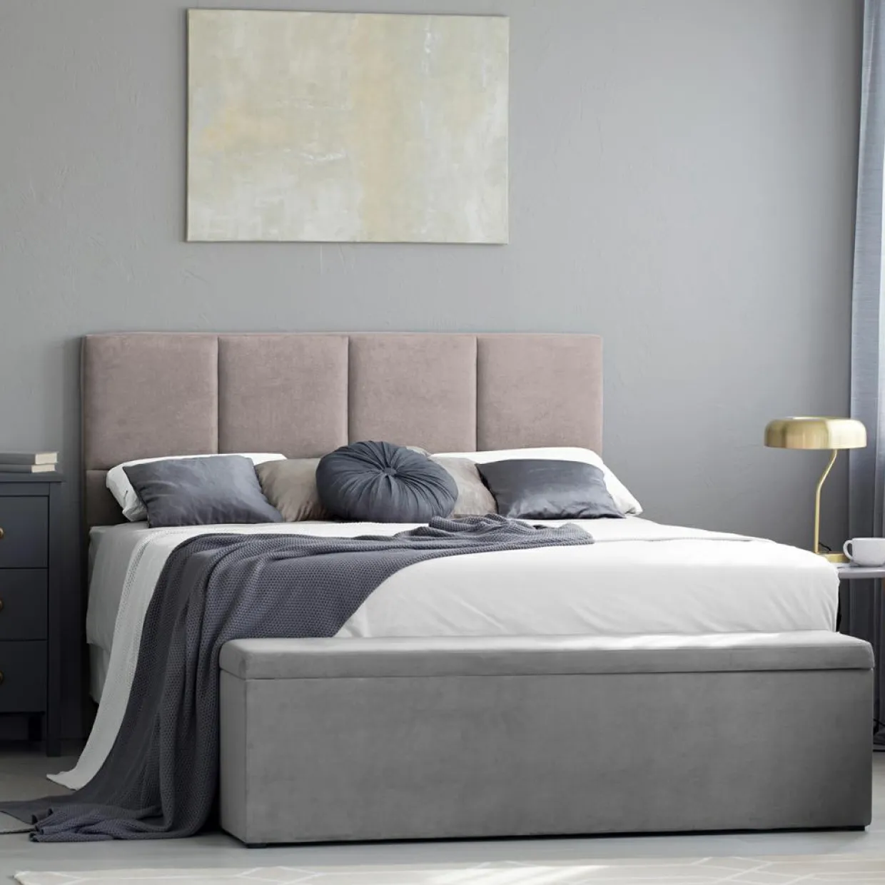 Mazzini Sofas Têtes De Lit^Tête de lit Barletta rose clair - 160x120 cm