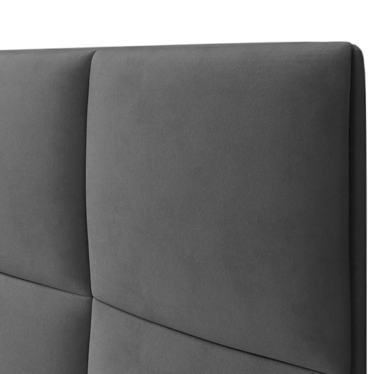 Mazzini Sofas Têtes De Lit^Tête de Lit en Velours Begonia gris foncé - 140x120 cm