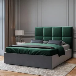 Mazzini Sofas Têtes De Lit^Tête de lit en Velours Begonia vert bouteille - 160 cm