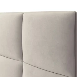 Tête de lit en Velours Begonia beige clair - 200 cm-Mazzini Sofas Discount