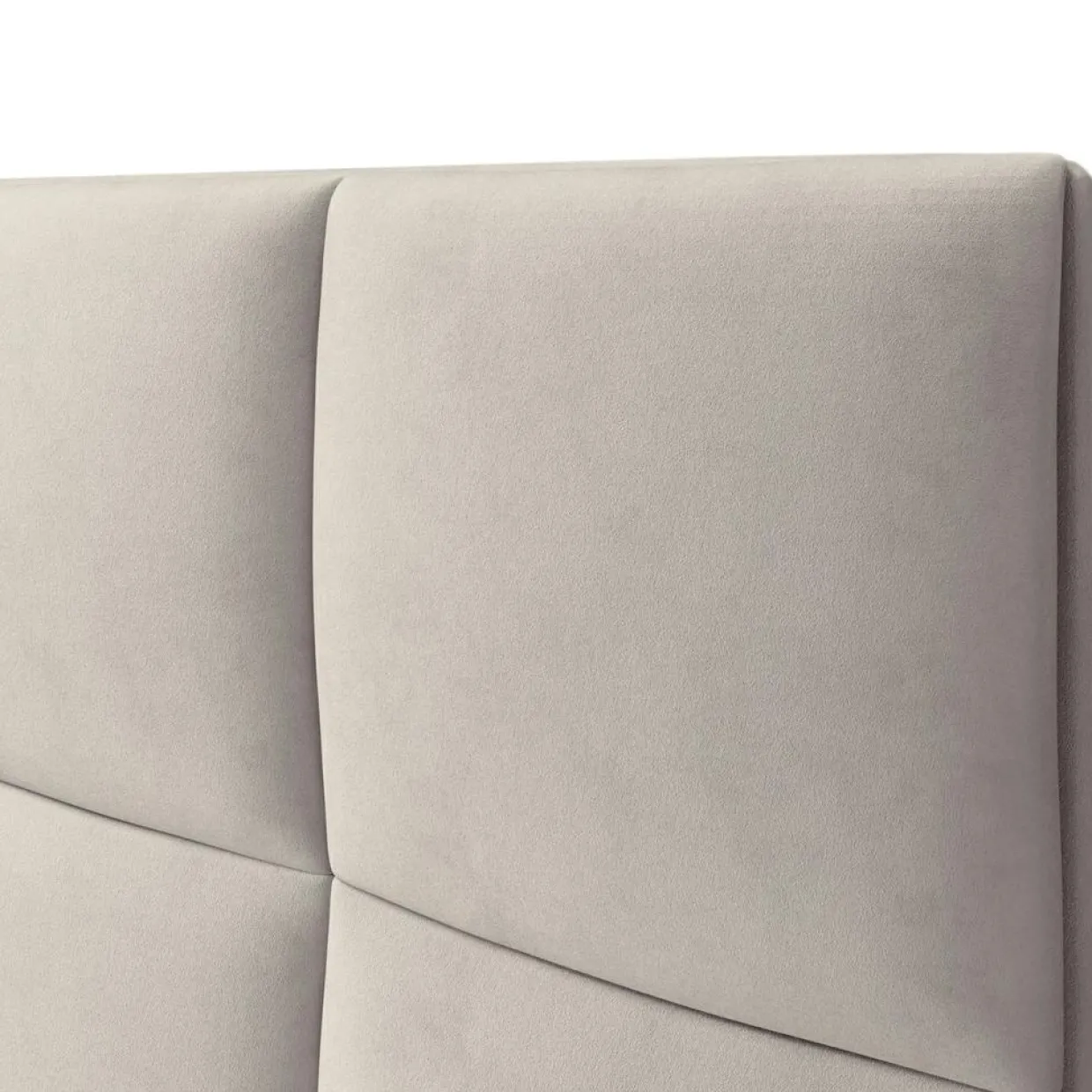 Tête de lit en Velours Begonia beige clair - 200 cm-Mazzini Sofas Discount