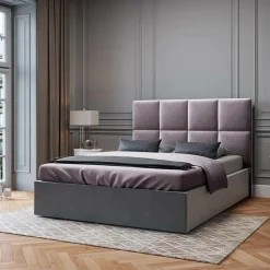 Mazzini Sofas Têtes De Lit^Tête de Lit en Velours Begonia lavande - 140x120 cm