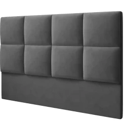 Mazzini Sofas Têtes De Lit^Tête de lit en Velours Begonia gris foncé - 180 cm