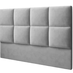 Tête de lit en Velours Begonia gris clair - 160 cm-Mazzini Sofas Clearance