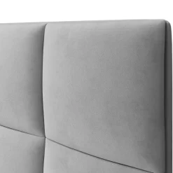 Tête de lit en Velours Begonia gris clair - 160 cm-Mazzini Sofas Clearance