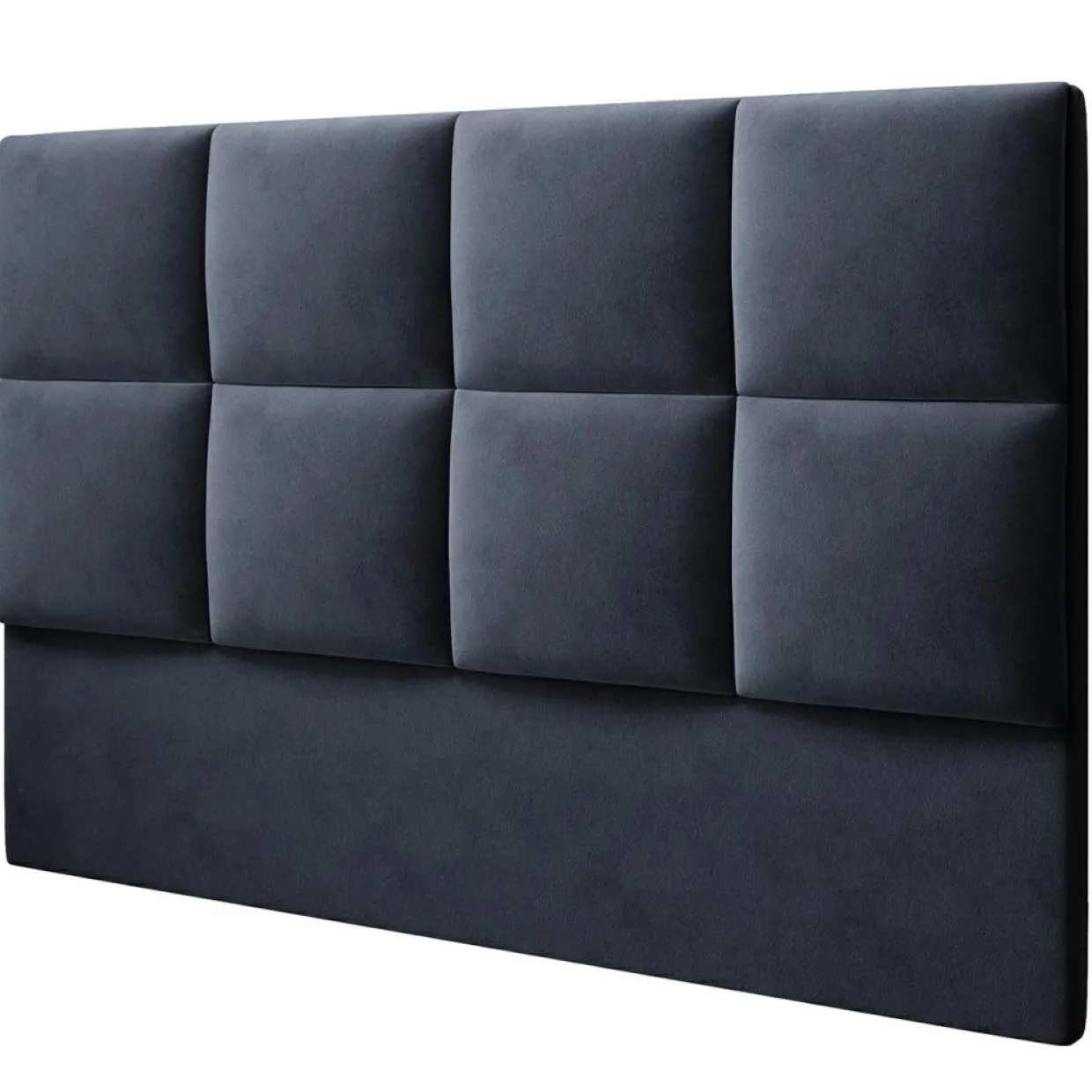 Mazzini Sofas Têtes De Lit^Tête de lit en Velours Begonia bleu foncé - 200x120 cm