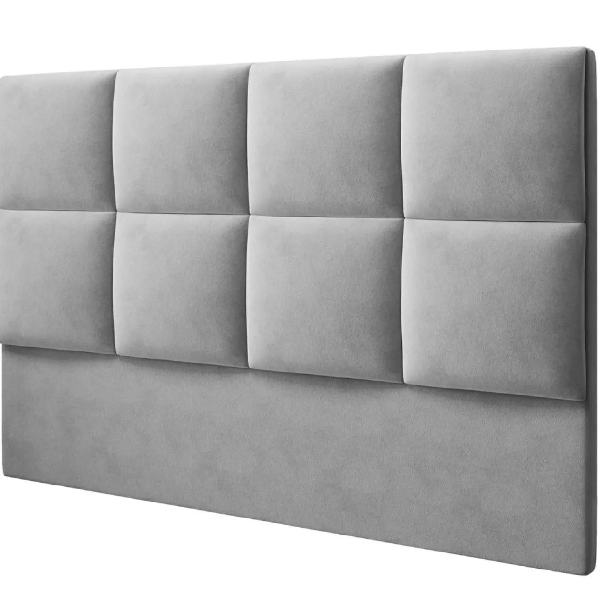 Mazzini Sofas Têtes De Lit^Tête de lit en Velours Begonia gris clair - 180 cm