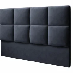 Mazzini Sofas Têtes De Lit^Tête de Lit en Velours Begonia bleu foncé - 140x120 cm