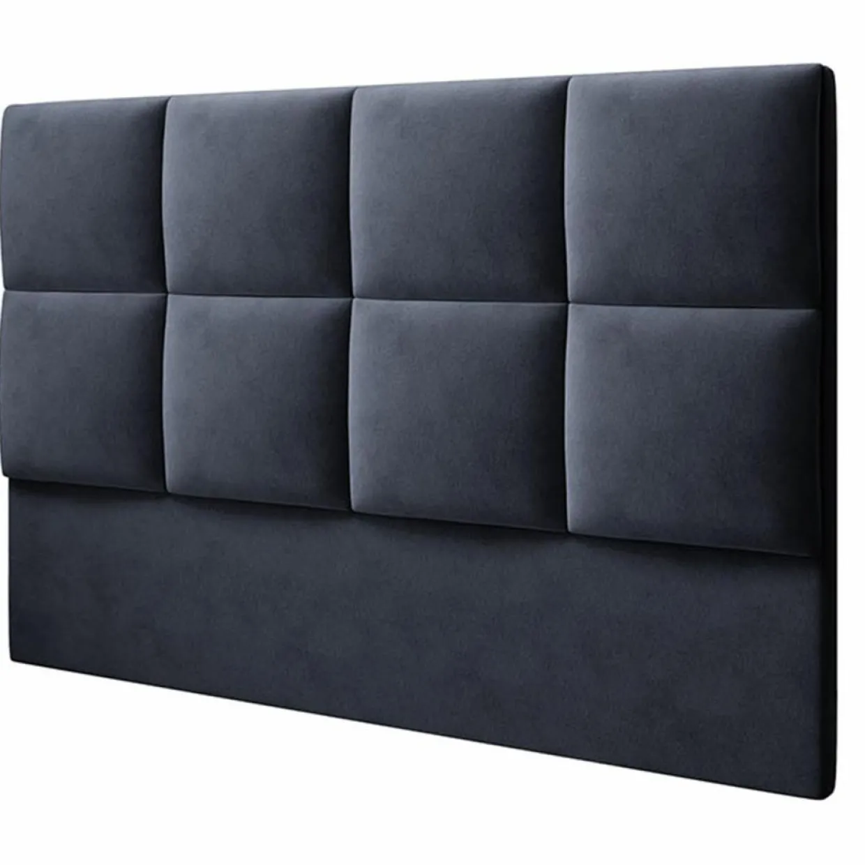 Mazzini Sofas Têtes De Lit^Tête de Lit en Velours Begonia bleu foncé - 140x120 cm