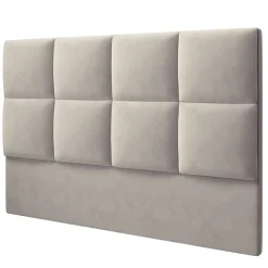 Mazzini Sofas Têtes De Lit^Tête de lit en Velours Begonia beige clair - 180 cm