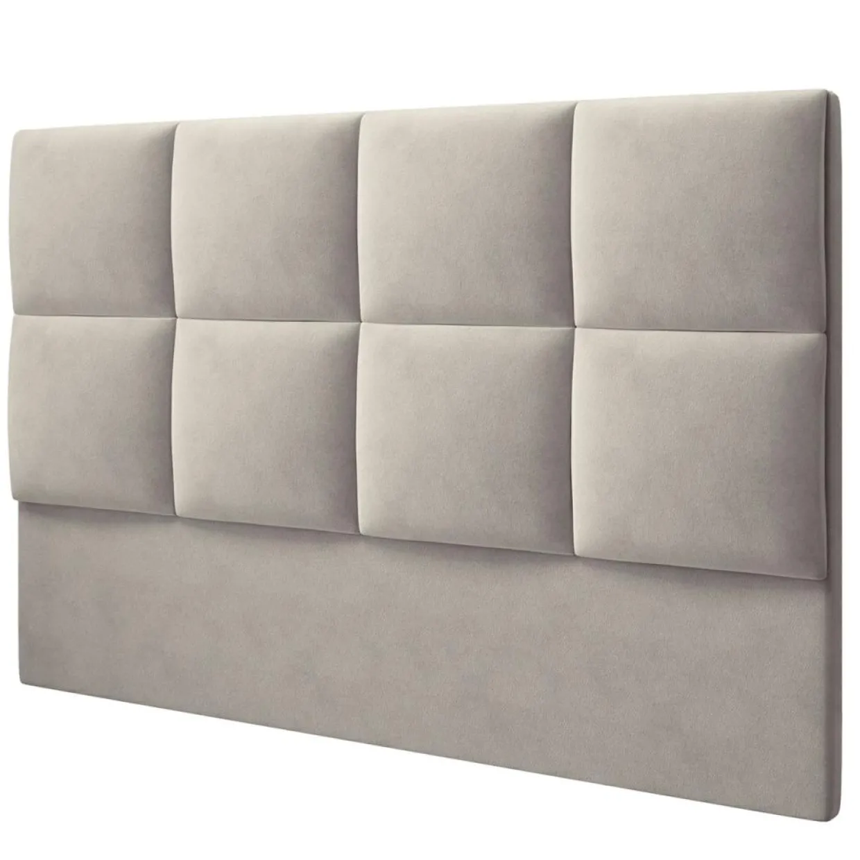 Mazzini Sofas Têtes De Lit^Tête de lit en Velours Begonia beige clair - 180 cm