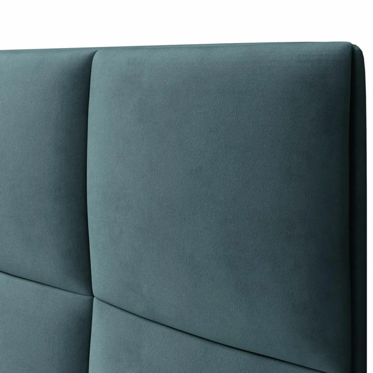 Tête de lit en Velours Begonia pétrole - 160x120 cm-Mazzini Sofas Best