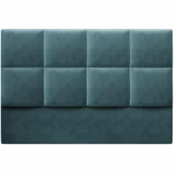 Tête de Lit en Velours Begonia pétrole - 140x120 cm-Mazzini Sofas Best