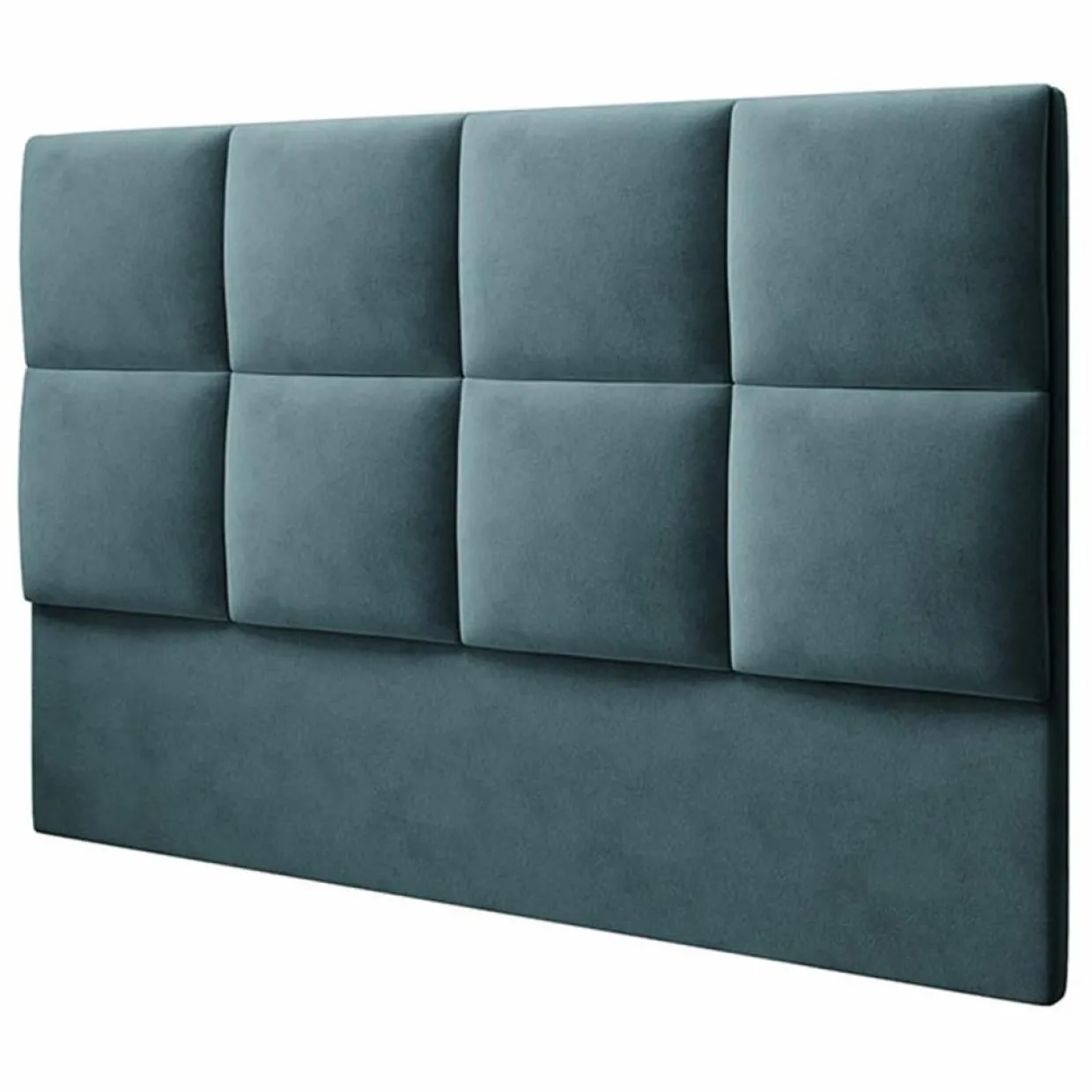 Tête de Lit en Velours Begonia pétrole - 140x120 cm-Mazzini Sofas Best
