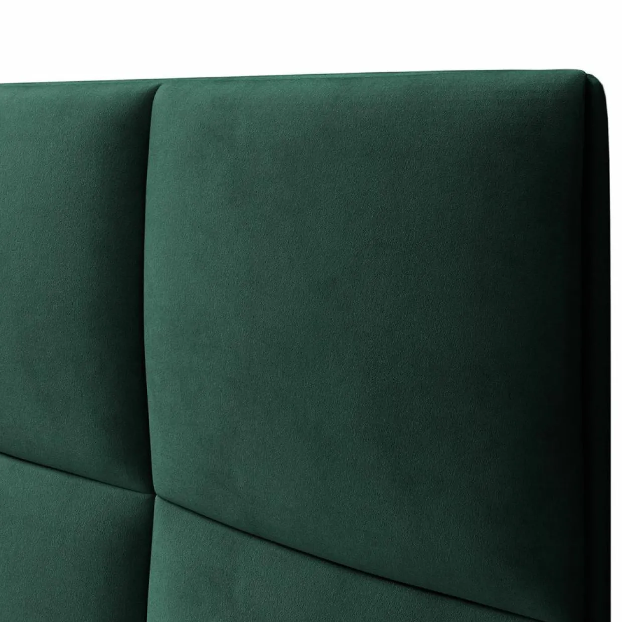 Mazzini Sofas Têtes De Lit^Tête de Lit en Velours Begonia vert bouteille - 140x120 cm