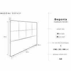 Mazzini Sofas Têtes De Lit^Tête de Lit en Velours Begonia vert bouteille - 140x120 cm