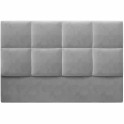 Mazzini Sofas Têtes De Lit^Tête de Lit en Velours Begonia gris clair - 140x120 cm