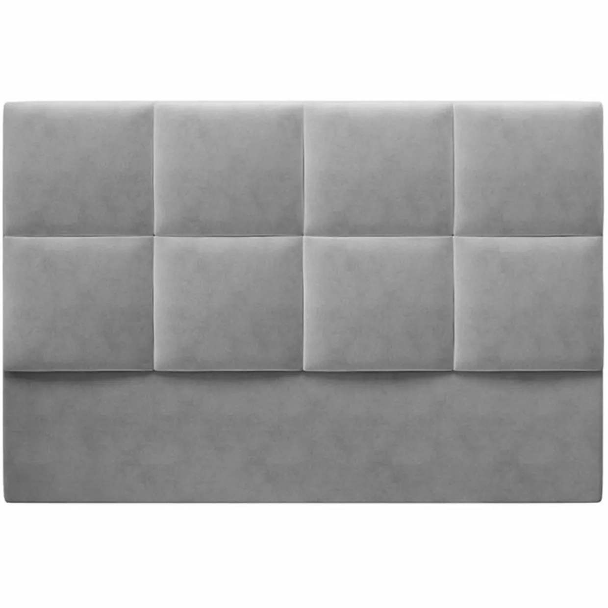 Mazzini Sofas Têtes De Lit^Tête de Lit en Velours Begonia gris clair - 140x120 cm