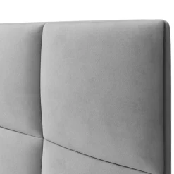 Mazzini Sofas Têtes De Lit^Tête de Lit en Velours Begonia gris clair - 140x120 cm