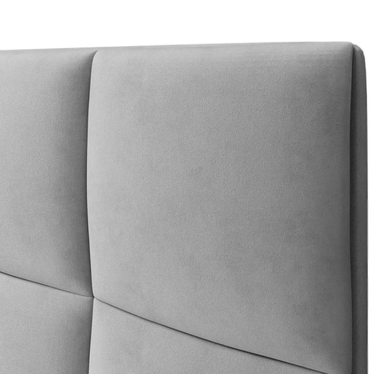 Mazzini Sofas Têtes De Lit^Tête de Lit en Velours Begonia gris clair - 140x120 cm