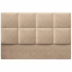 Mazzini Sofas Têtes De Lit^Tête de Lit en Velours Begonia beige - 140x120 cm