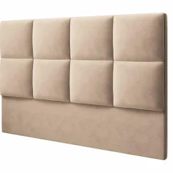 Mazzini Sofas Têtes De Lit^Tête de Lit en Velours Begonia beige - 140x120 cm