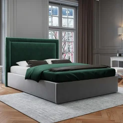 Mazzini Sofas Têtes De Lit^Tête de Lit en Velours Primevere vert bouteille - 180x120 cm