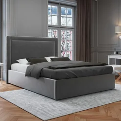 Mazzini Sofas Têtes De Lit^Tête de Lit en Velours Primevere gris foncé - 180x120 cm