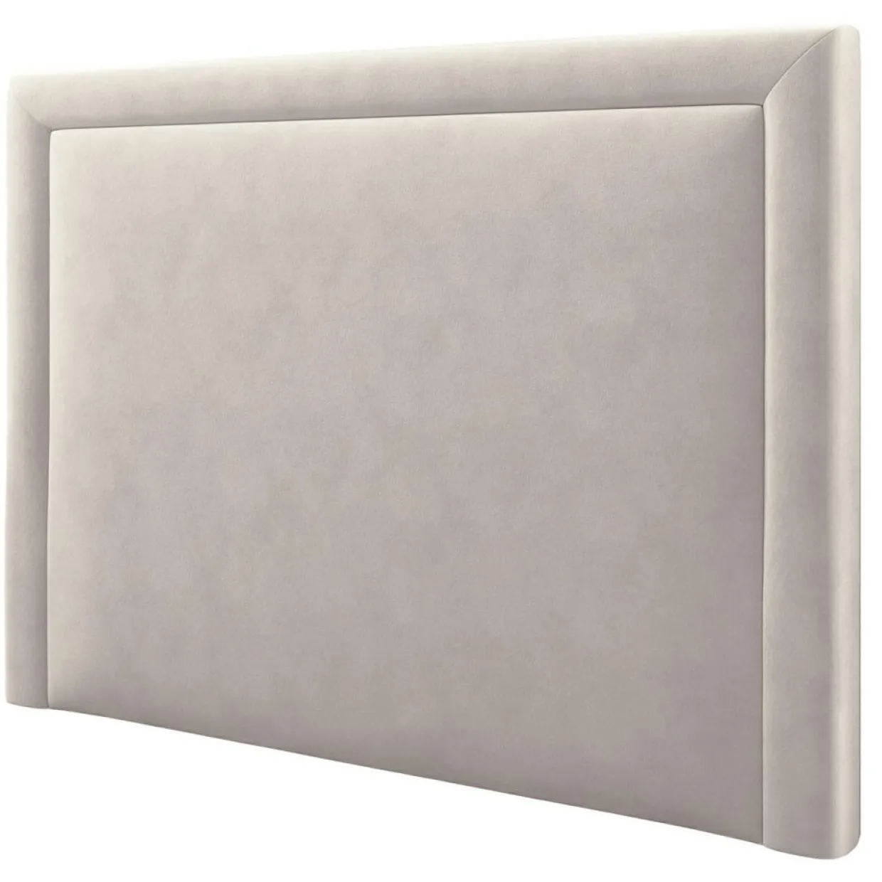 Tête de lit en Velours Primevere beige clair - 160x120 cm-Mazzini Sofas Outlet