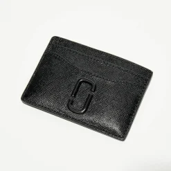 Femme Marc Jacobs Porte-Monnaie Et Portefeuilles^Étui pour cartes Snapshot DTM en Cuir noir - 10x7 cm