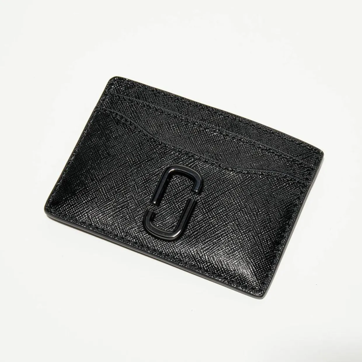 Femme Marc Jacobs Porte-Monnaie Et Portefeuilles^Étui pour cartes Snapshot DTM en Cuir noir - 10x7 cm