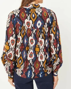 Femme Stella Forest Tops Et Blouses^Tunique à col lavallière Héloïse à motifs carbone