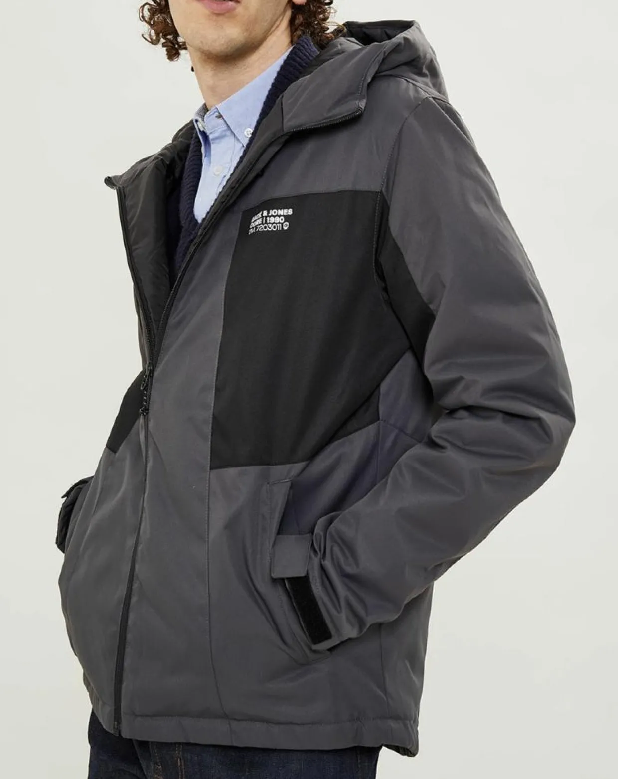 Homme Jack & Jones Manteaux^Veste à capuche Jwhbest asphalt