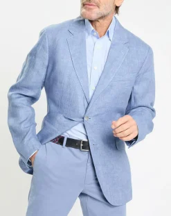 Veste 100% Lin bleu moyen-Hackett London Online