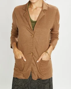 Veste 100% Lin Essential écorce-Lauren Vidal Best