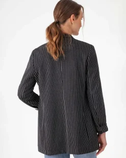 Veste Amance rayure noire-Indies Online
