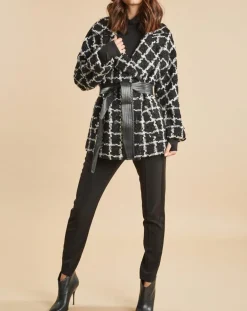 Femme Lauren Vidal Vestes, Blousons^Veste Amy à carreaux noir/écru