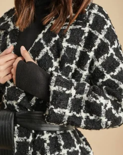 Femme Lauren Vidal Vestes, Blousons^Veste Amy à carreaux noir/écru