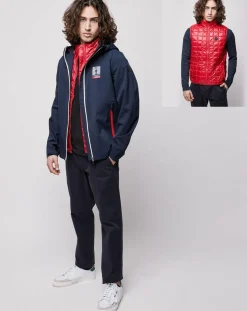 Veste avec doublure amovible Newport 3 couches bleu/rouge-North Sails Sale